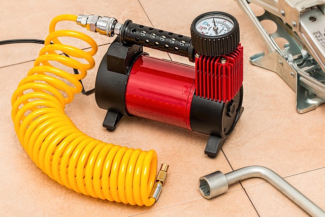 minimal cycling tool kit pump tube multitool laid out on wooden cafe table